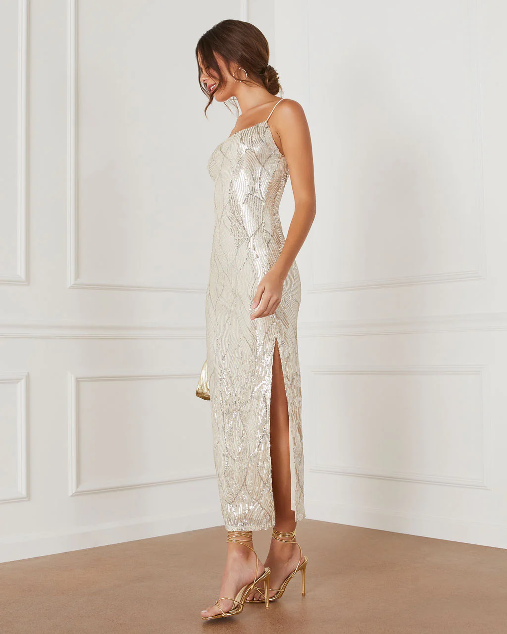 Party Glam Sequin Midi Dress - Image 11
