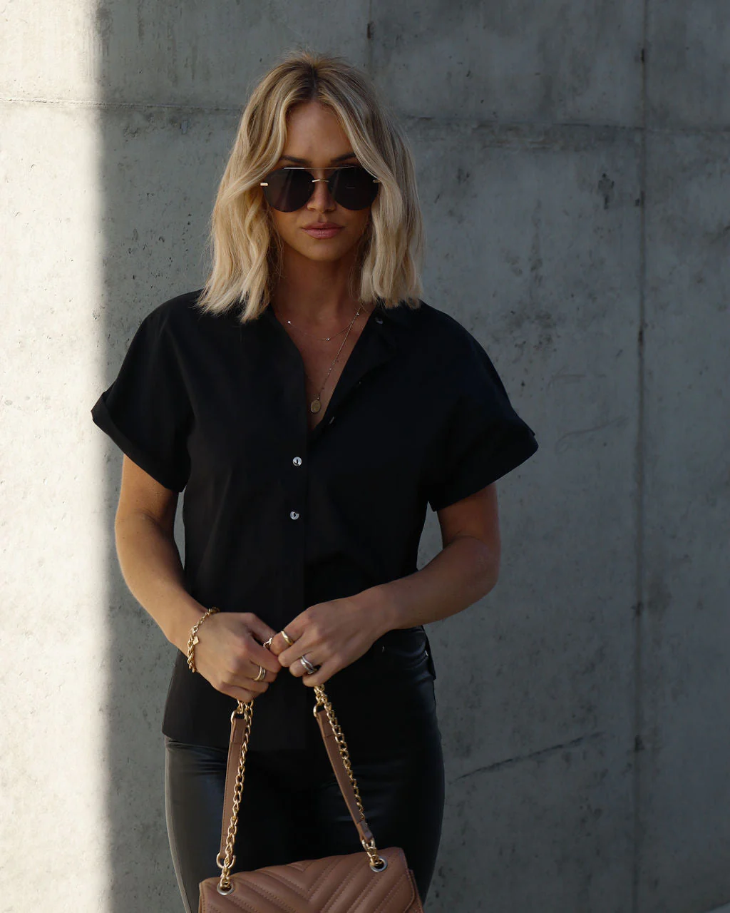 Patty Cotton Blend Button Down Top - Image 5