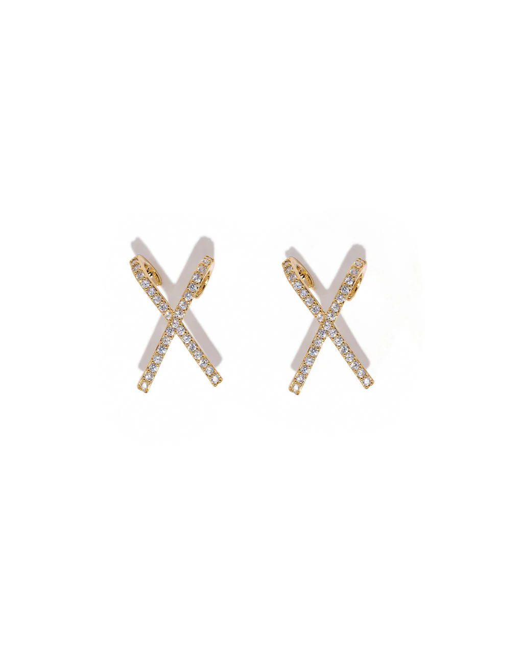 Plus One Pave Criss Cross Studs - Image 2