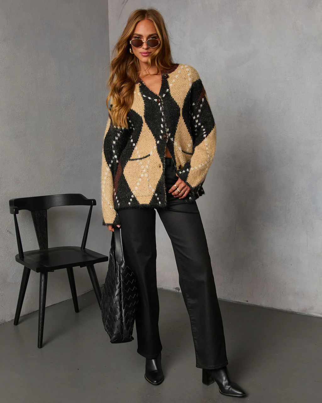 Paxtin Argyle Print Sweater - Image 2