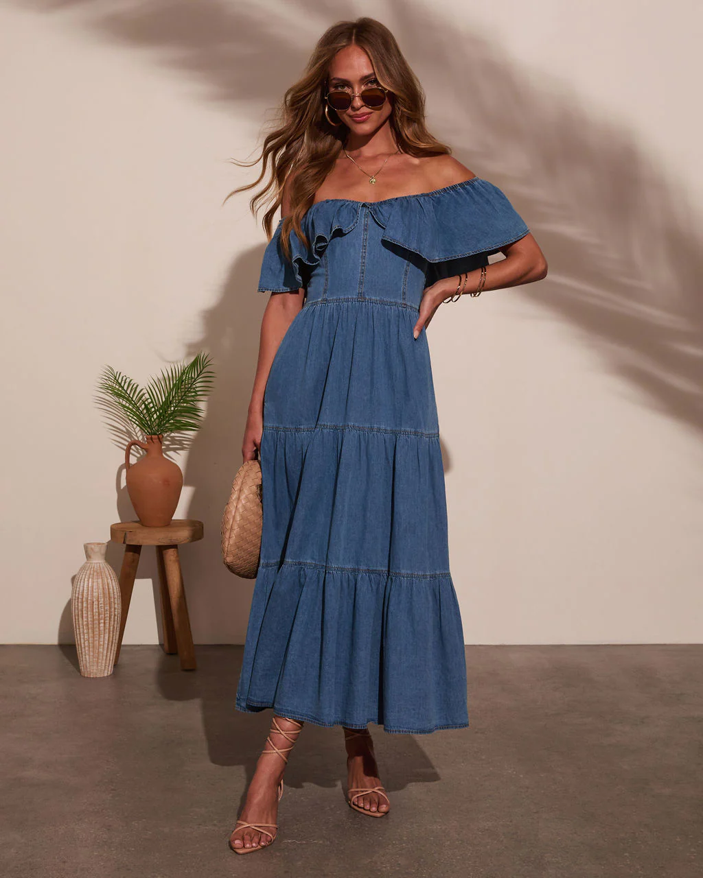 Penelope Chambray Midi Dress - Image 6
