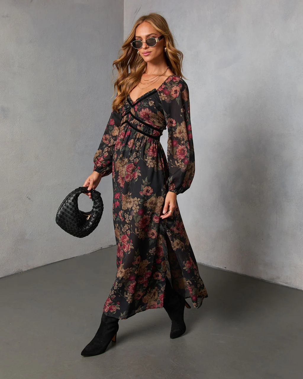 Peony Dust Printed Midi Dress - Image 3