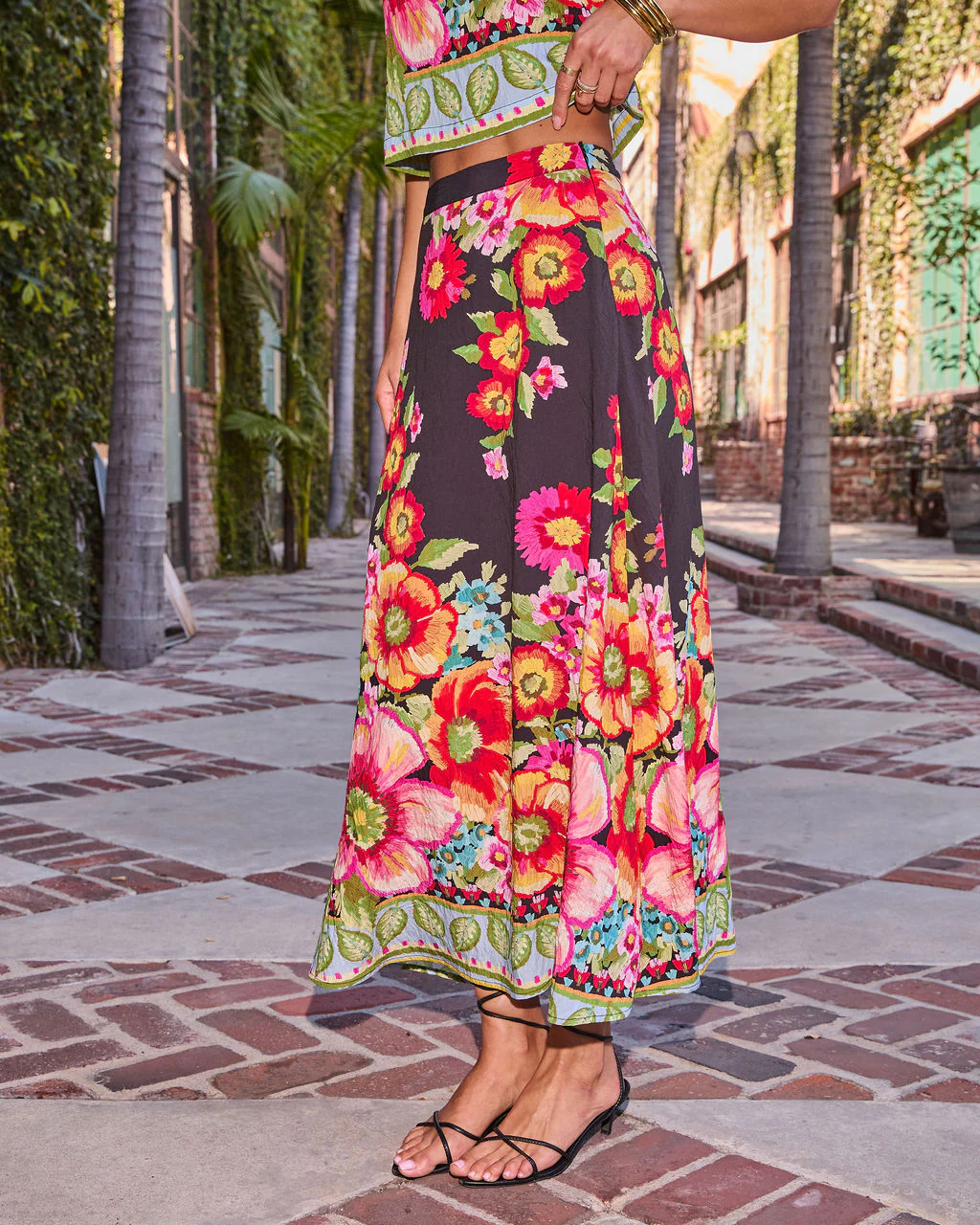 Petal Coast Floral Print Maxi Skirt - Image 3