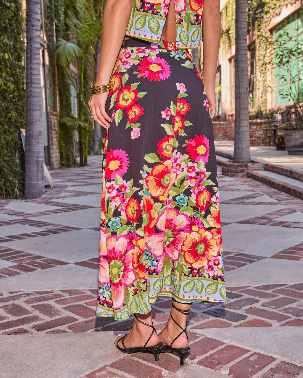 Petal Coast Floral Print Maxi Skirt - Image 4