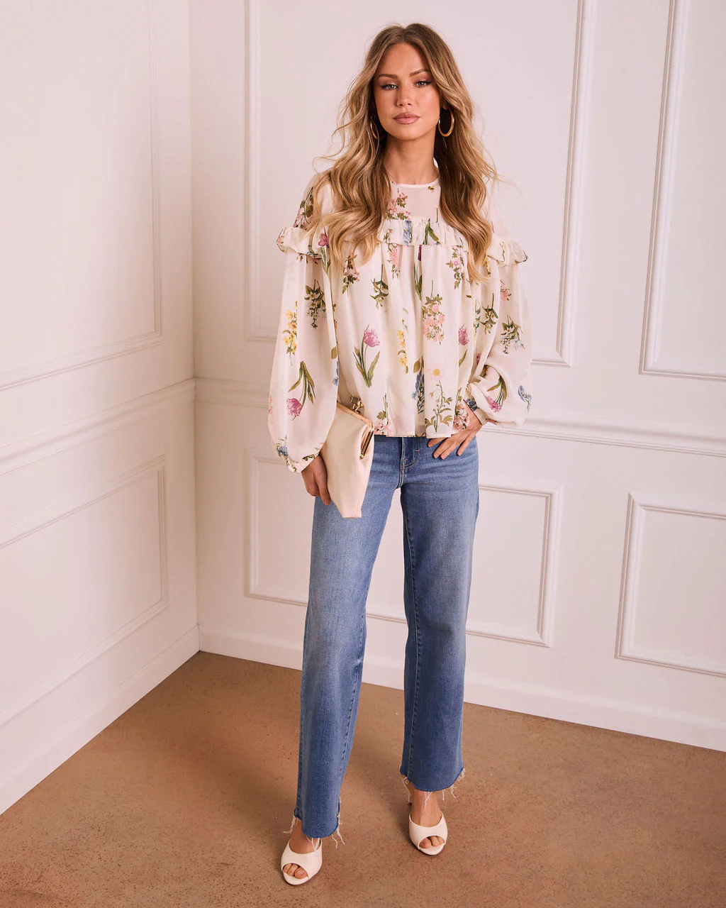 Petal Dance Floral Ruffle Blouse - Image 2