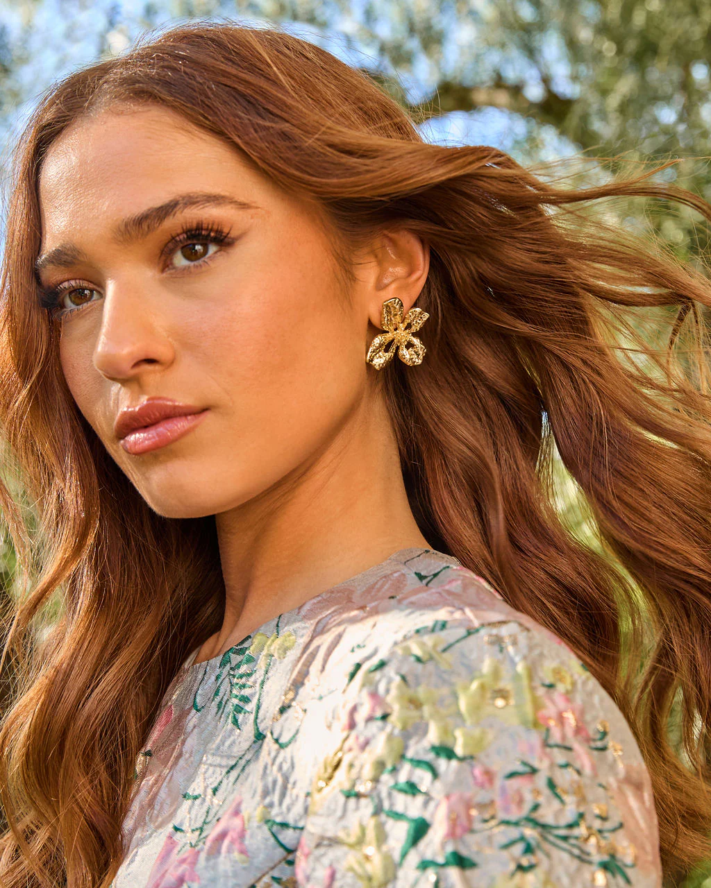 Petal Frequency Floral Stud Earrings - Image 2
