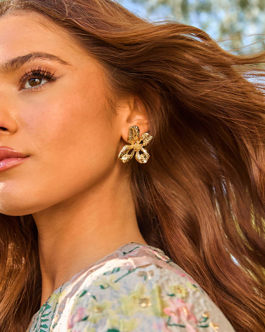 Petal Frequency Floral Stud Earrings - Image 4