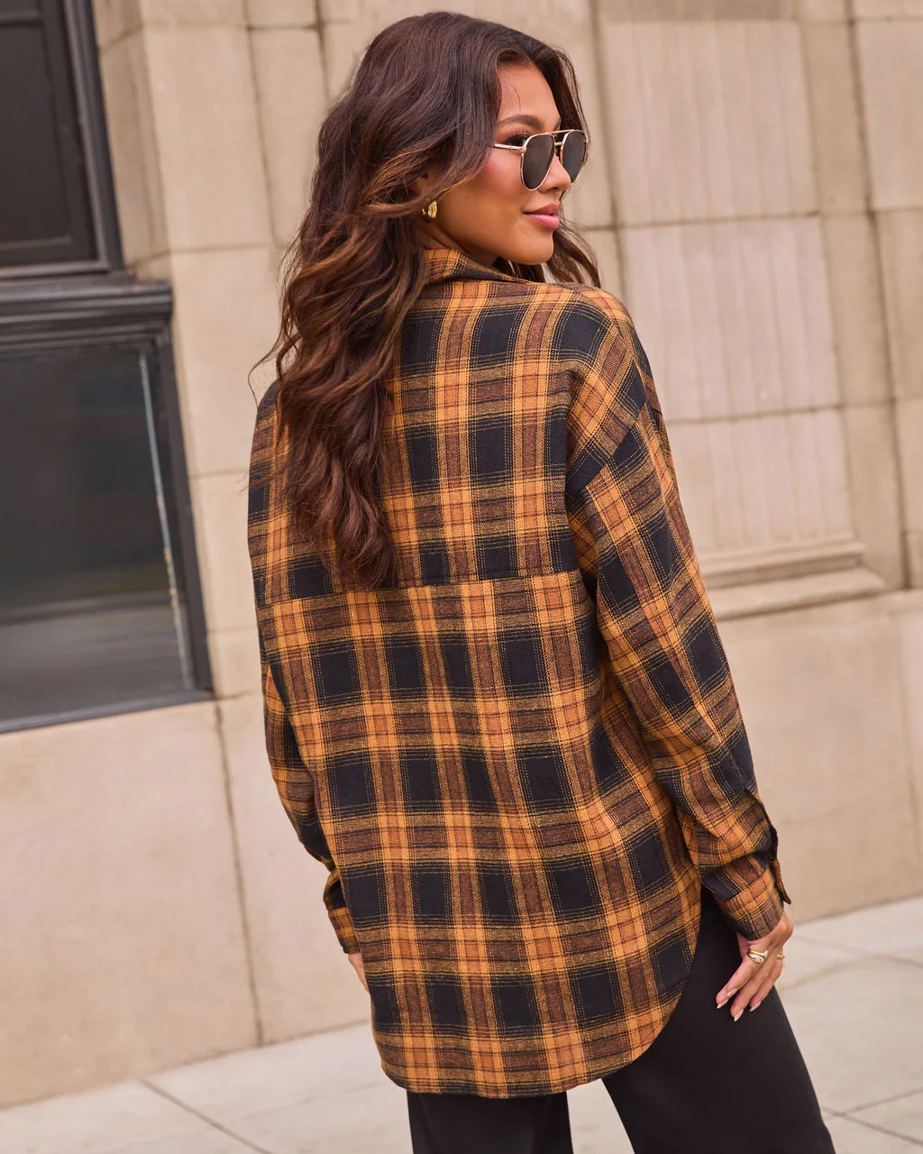 Petaluma Cotton Blend Plaid Button Down Top - Image 42