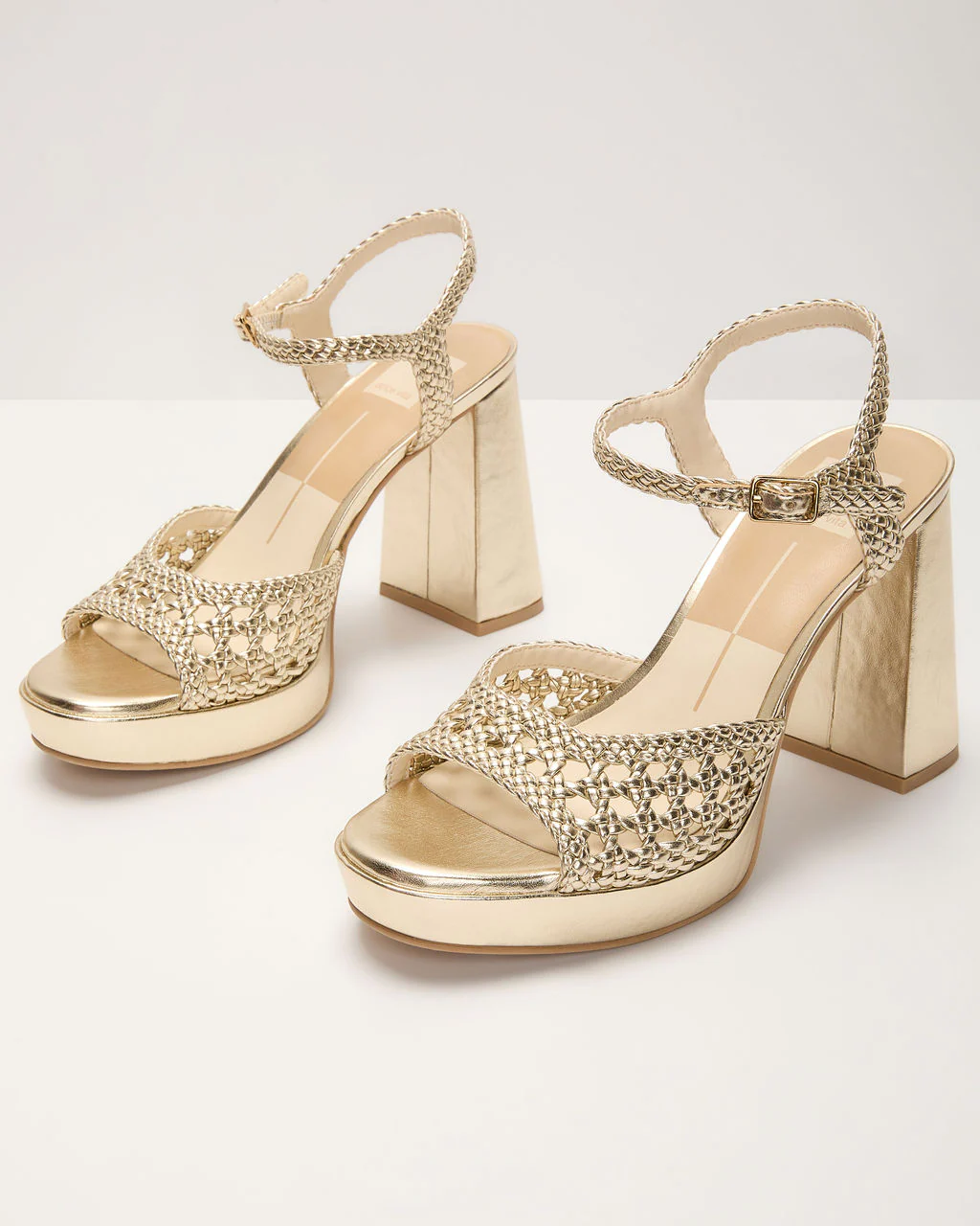 Peyten Metallic Crochet Heels - Image 2