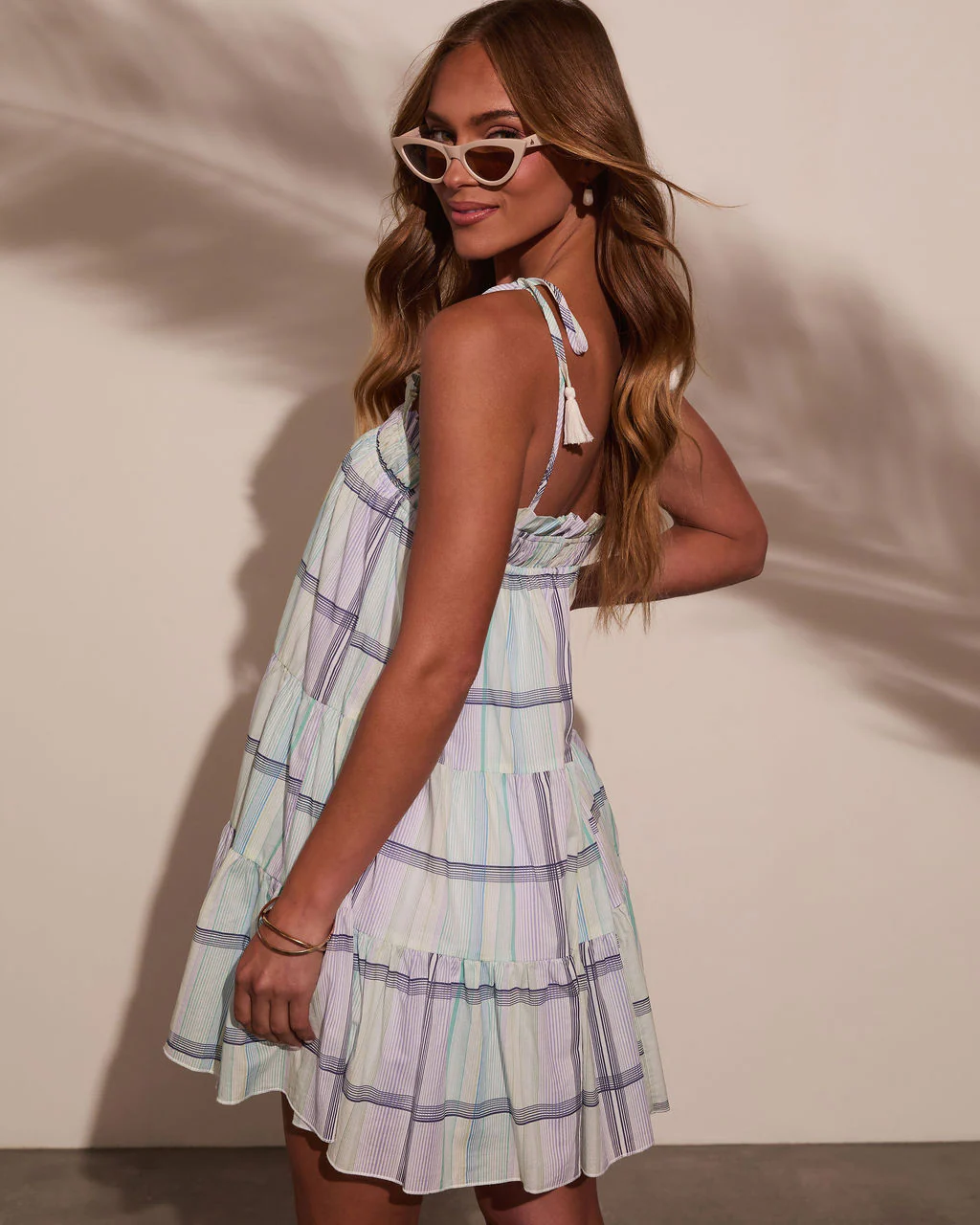 Phoebe Plaid Mini Dress - Image 4
