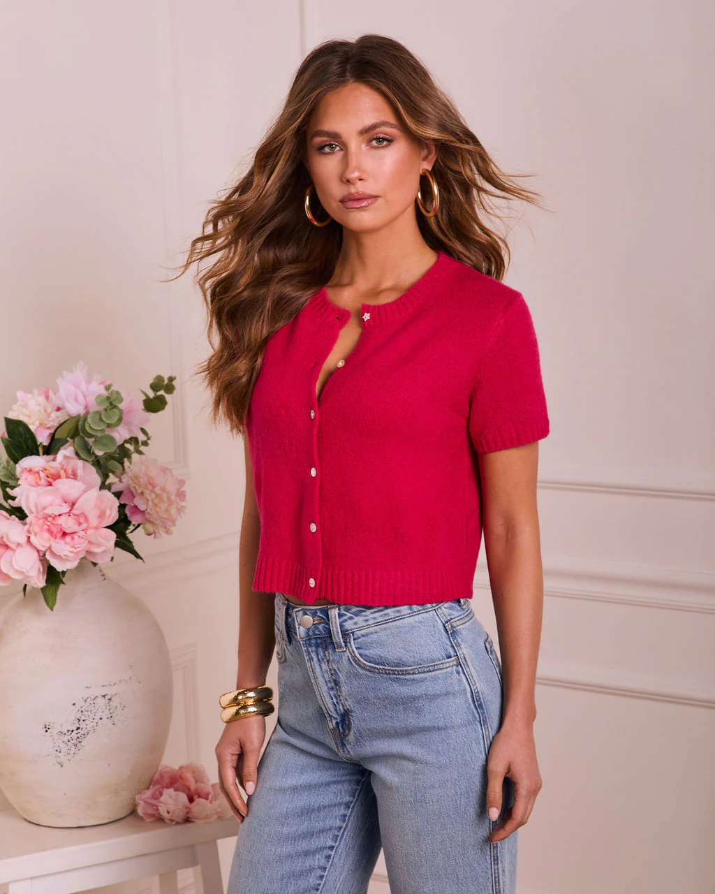 Polished Haven Knit Short Sleeve Cardigan - Image 3