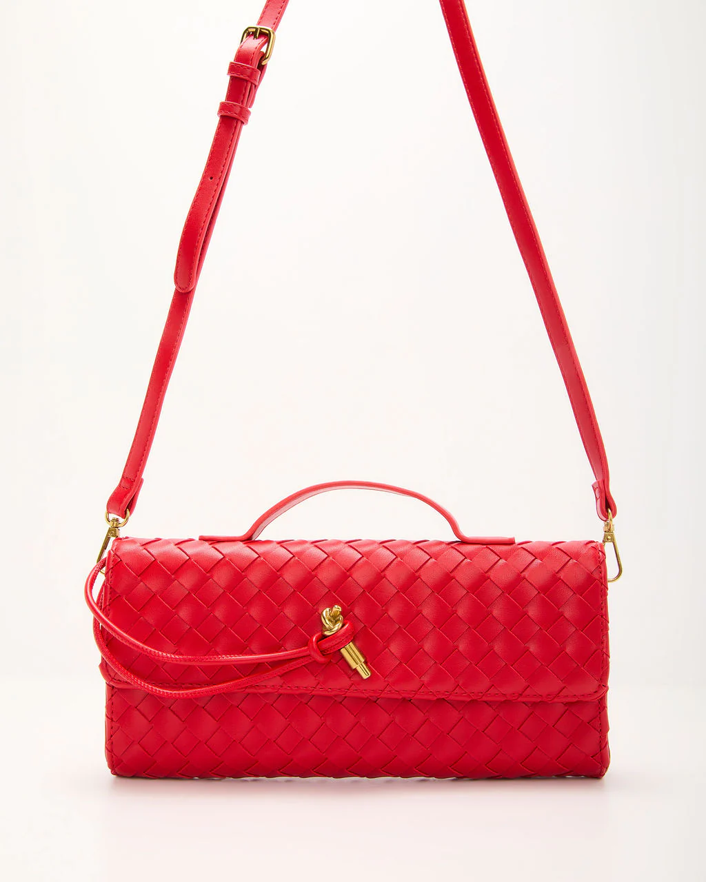 Porta Woven Leather Top Handle Clutch - Image 10
