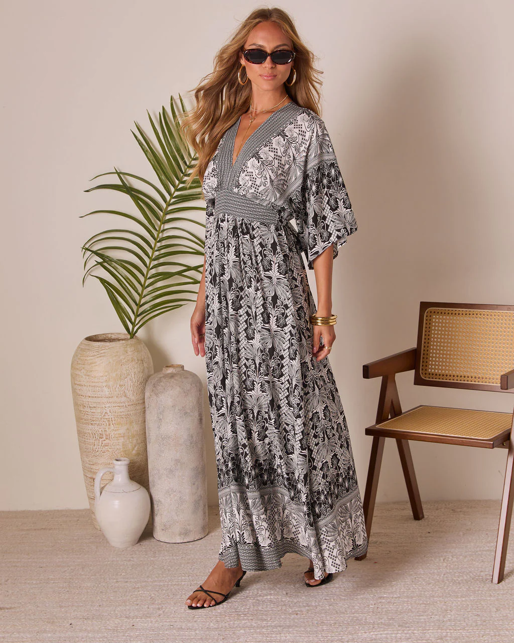 Portelle Printed Tunic Maxi Dress - Image 3
