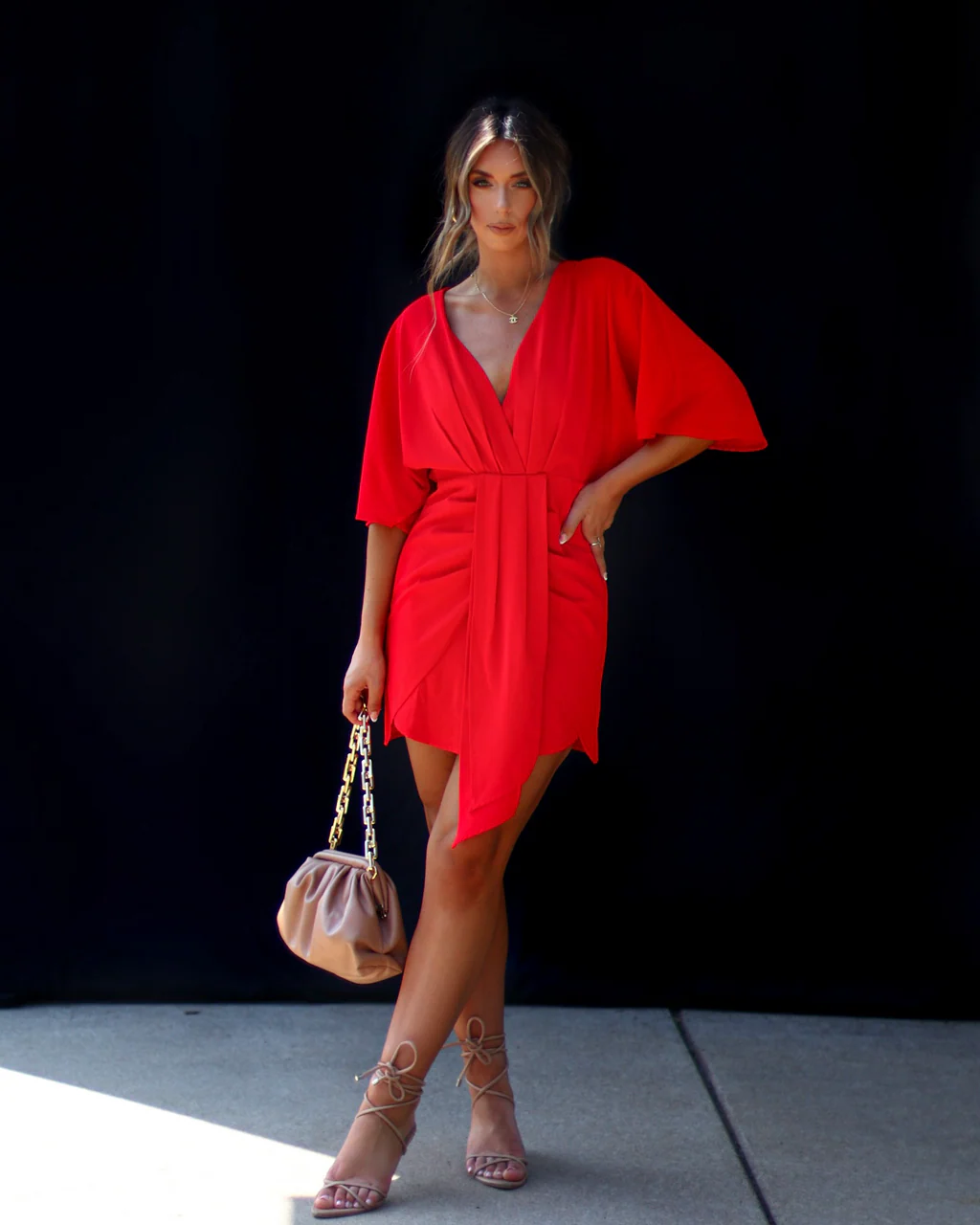 Porticia V-Neck Mini Dress - Image 5