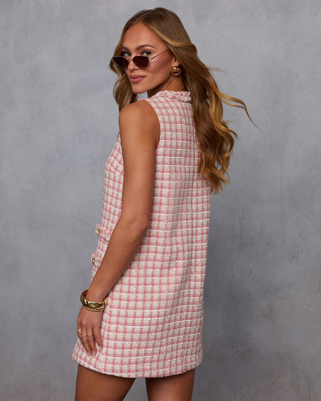 Darling Me Tweed Mini Dress - Image 4
