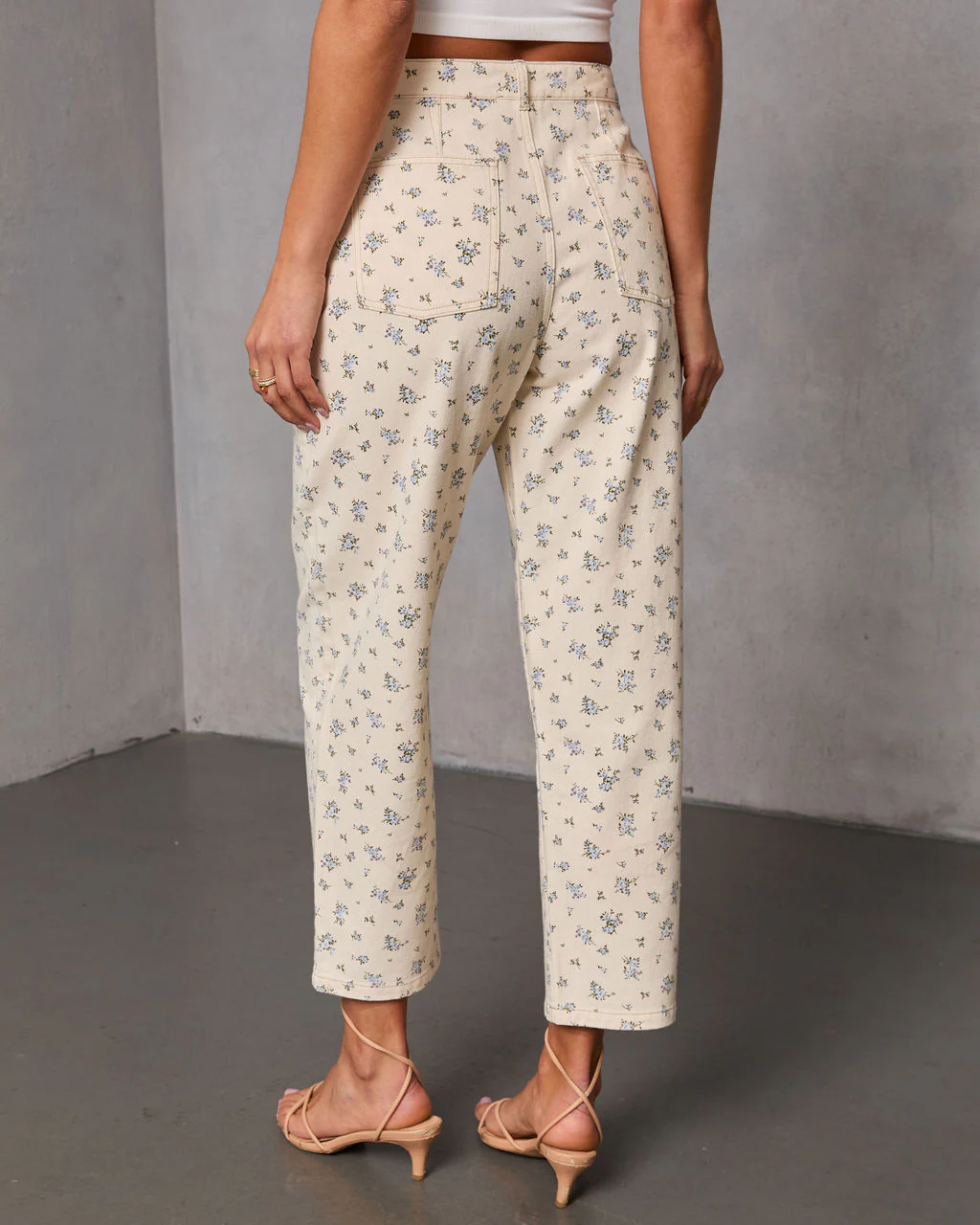 Prairie Bloom Floral Barrel Leg Pants - Image 4