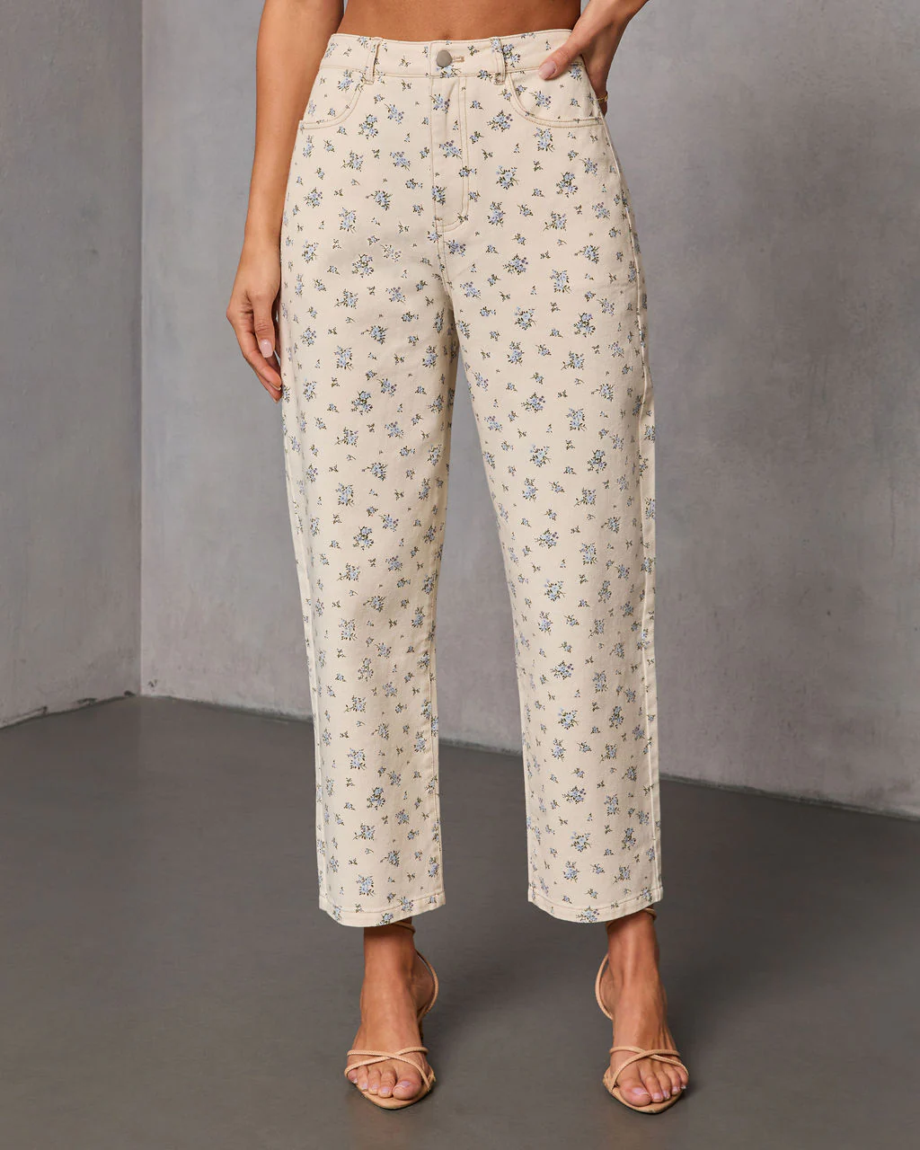 Prairie Bloom Floral Barrel Leg Pants - Image 5