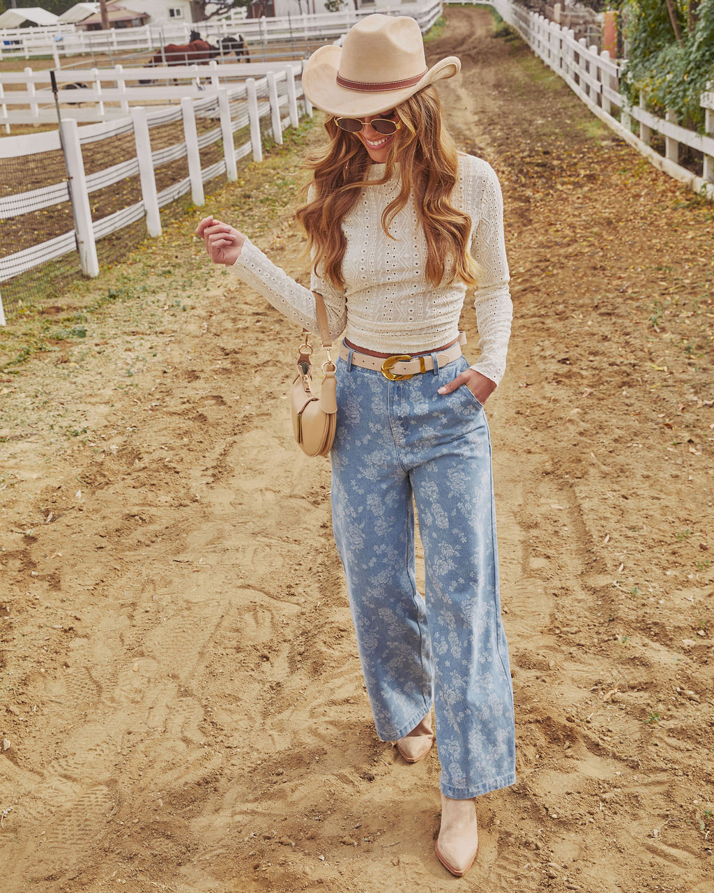 Prairie Bloom Rigid High Rise Relaxed Floral Jeans - Image 3