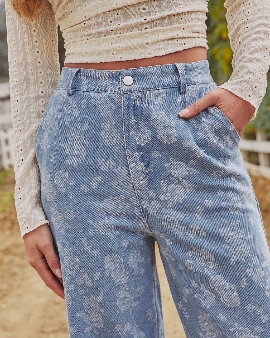 Prairie Bloom Rigid High Rise Relaxed Floral Jeans - Image 6