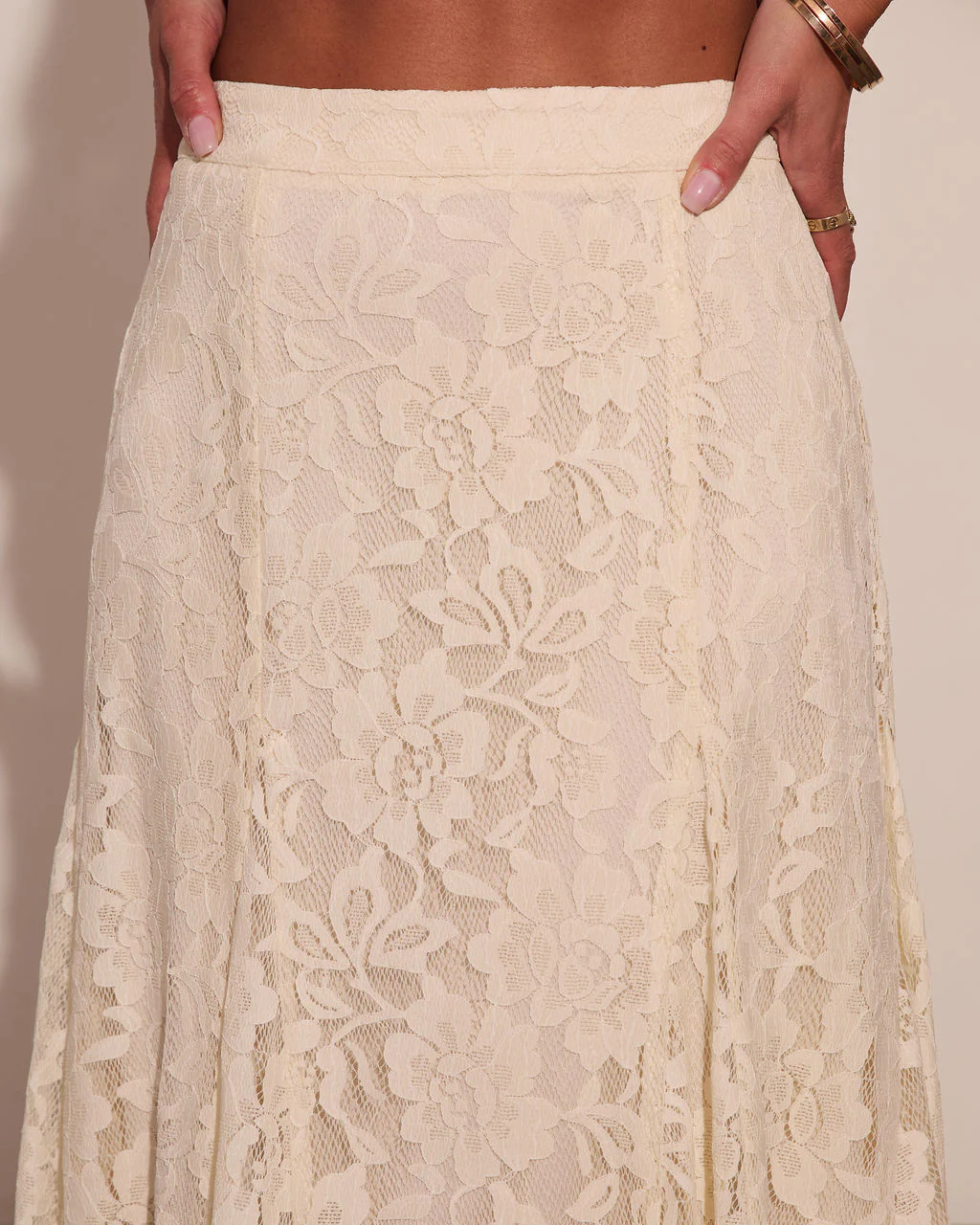 Prairie Spell Floral Lace Maxi Skirt - Image 6