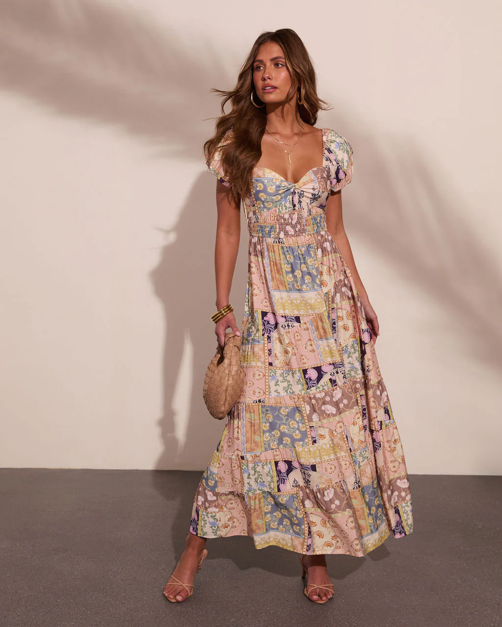 Prairie Stardust Abstract Patchwork Maxi Dress - Image 6