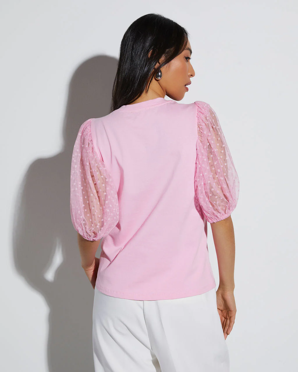 Prim And Proper Tulle Puff Sleeve Top - Image 8