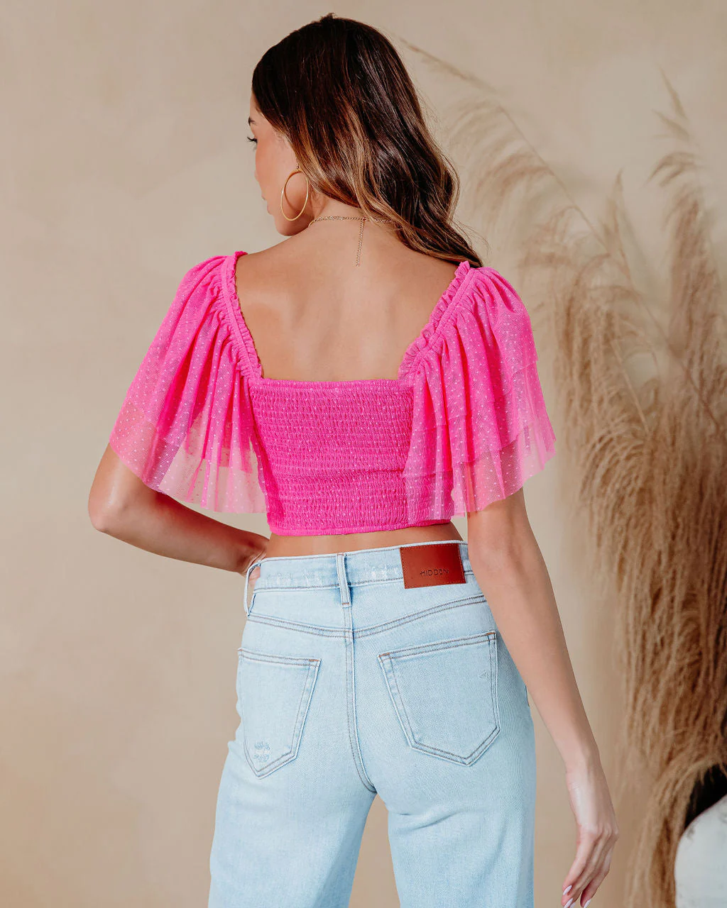 Prima Donna Smocked Tulle Flutter Sleeve Top - Image 4