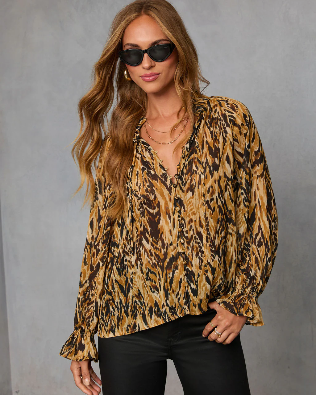 Vestine Print Button Down Top - Image 5