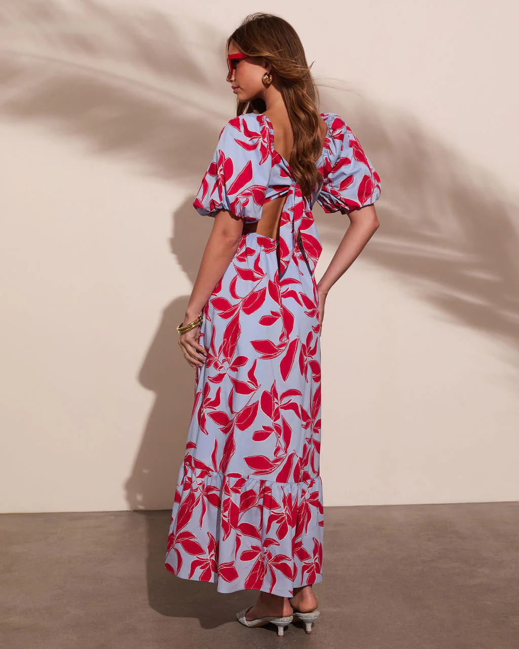 Elisson Floral Puff Sleeve Maxi Dress - Image 4