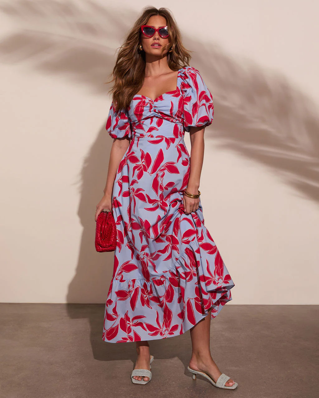 Elisson Floral Puff Sleeve Maxi Dress - Image 5