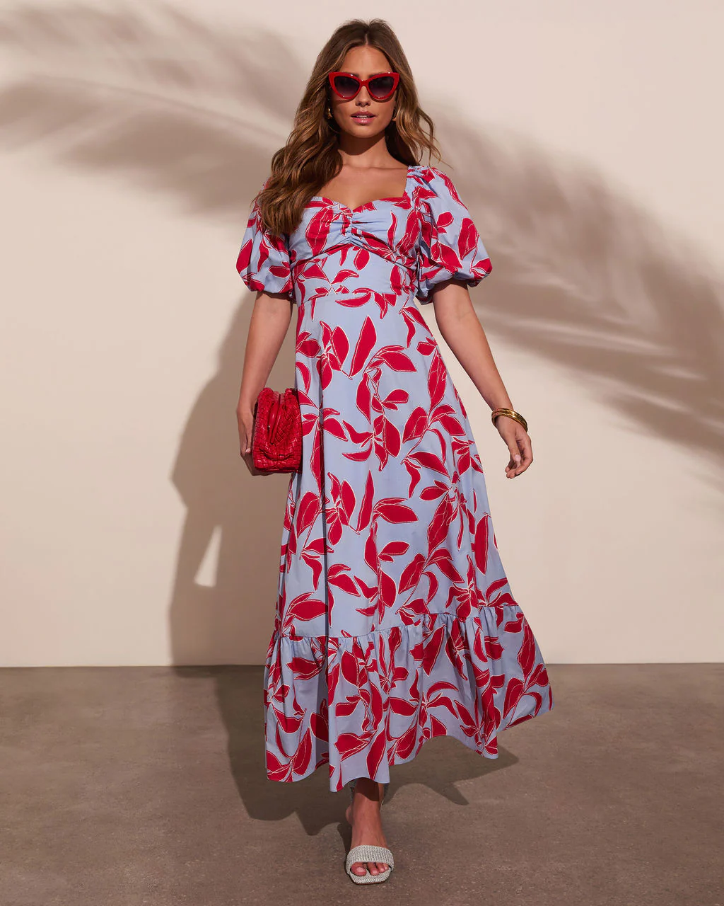 Elisson Floral Puff Sleeve Maxi Dress - Image 6