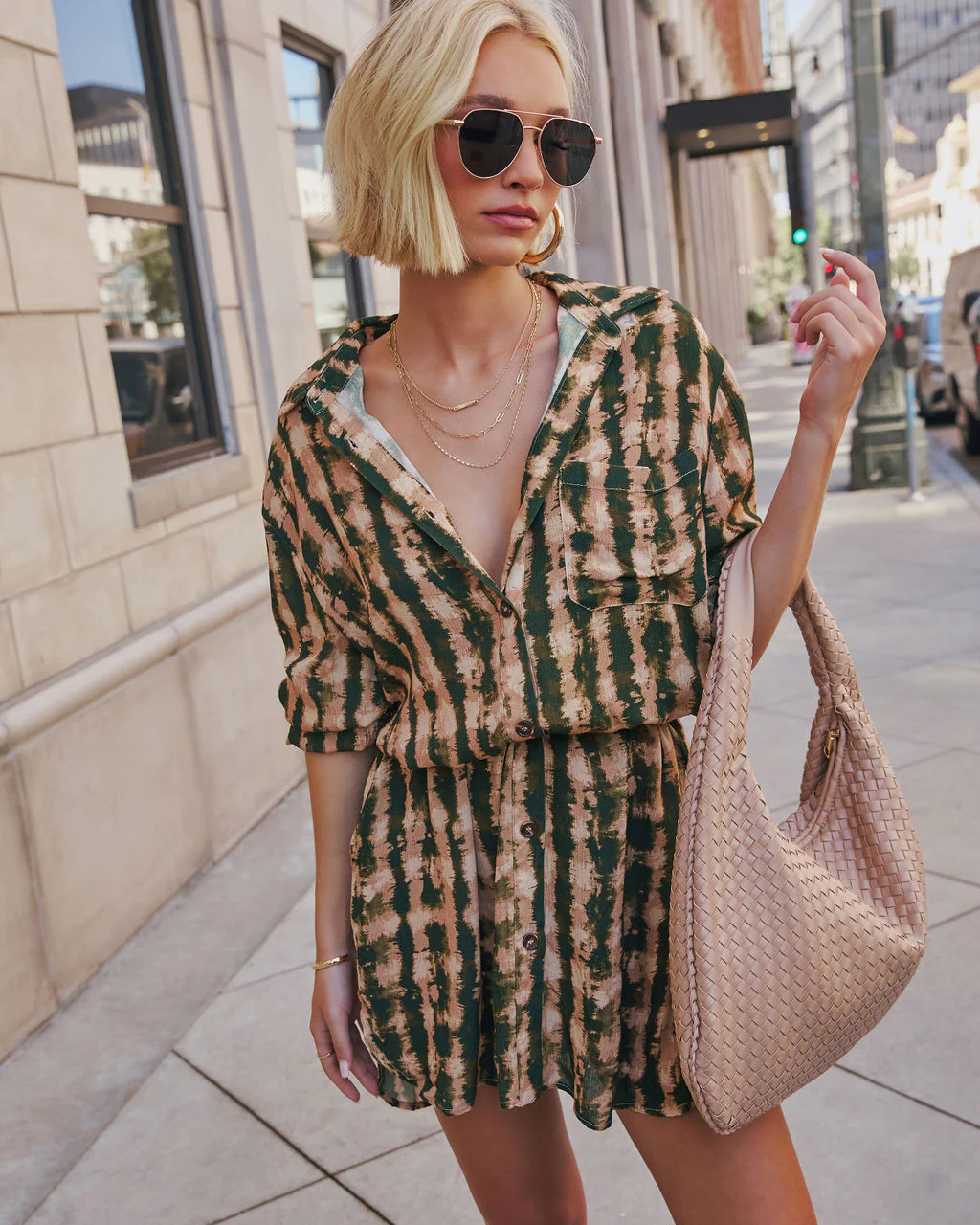Queen Retro Printed Shirt Dress - Image 8
