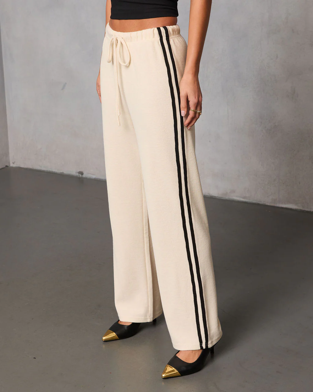 Quiet Day Striped Straight Leg Sweatpants - Image 3