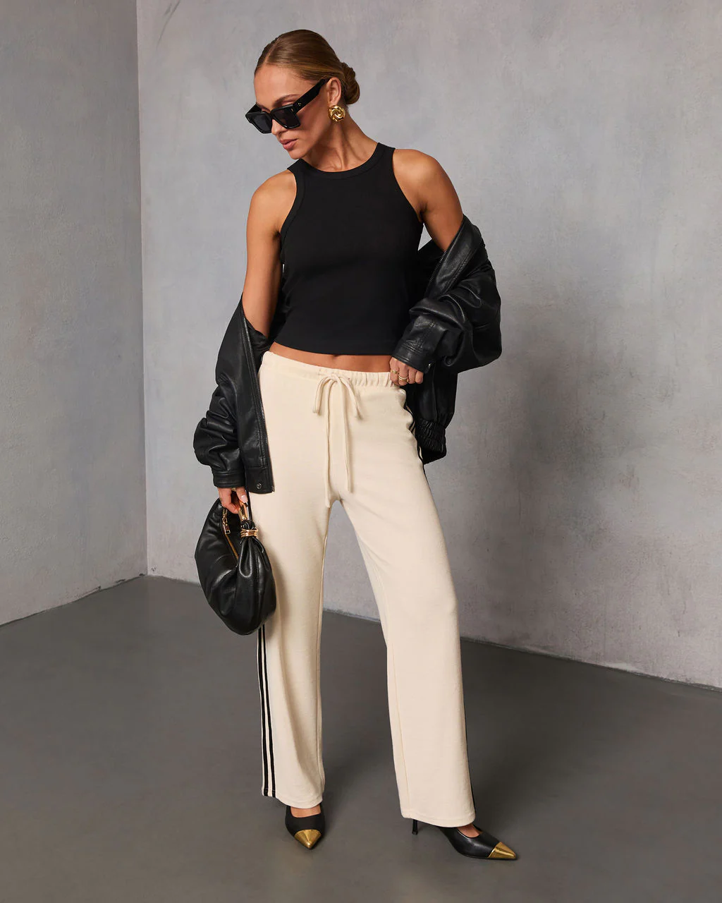 Quiet Day Striped Straight Leg Sweatpants - Image 5