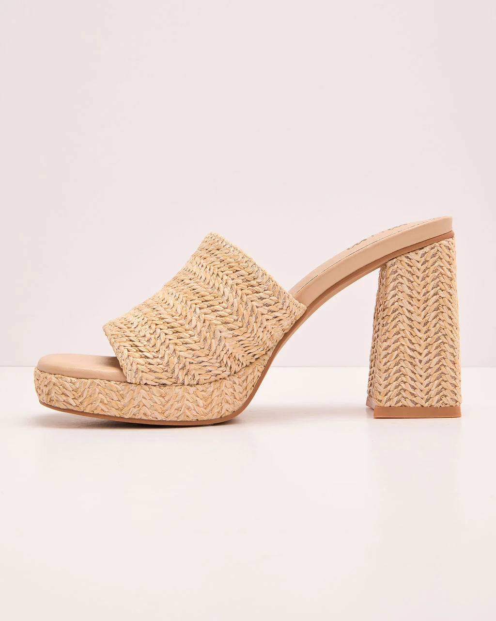 Radiant Dawn Raffia Platform Mules - Image 3
