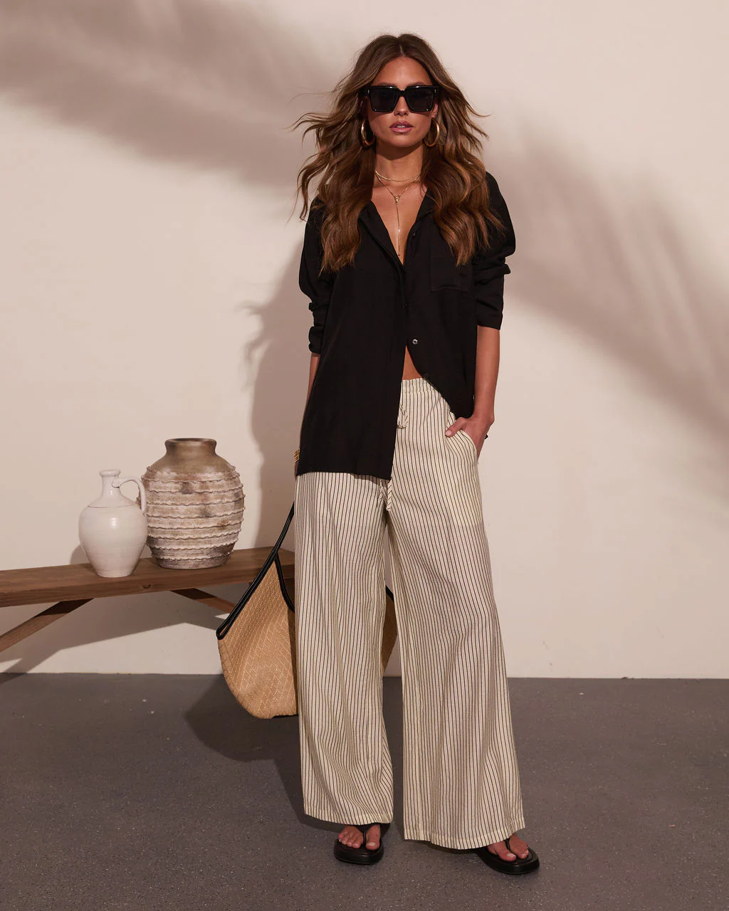Radiant Horizon Striped Wide Leg Pants - Image 5