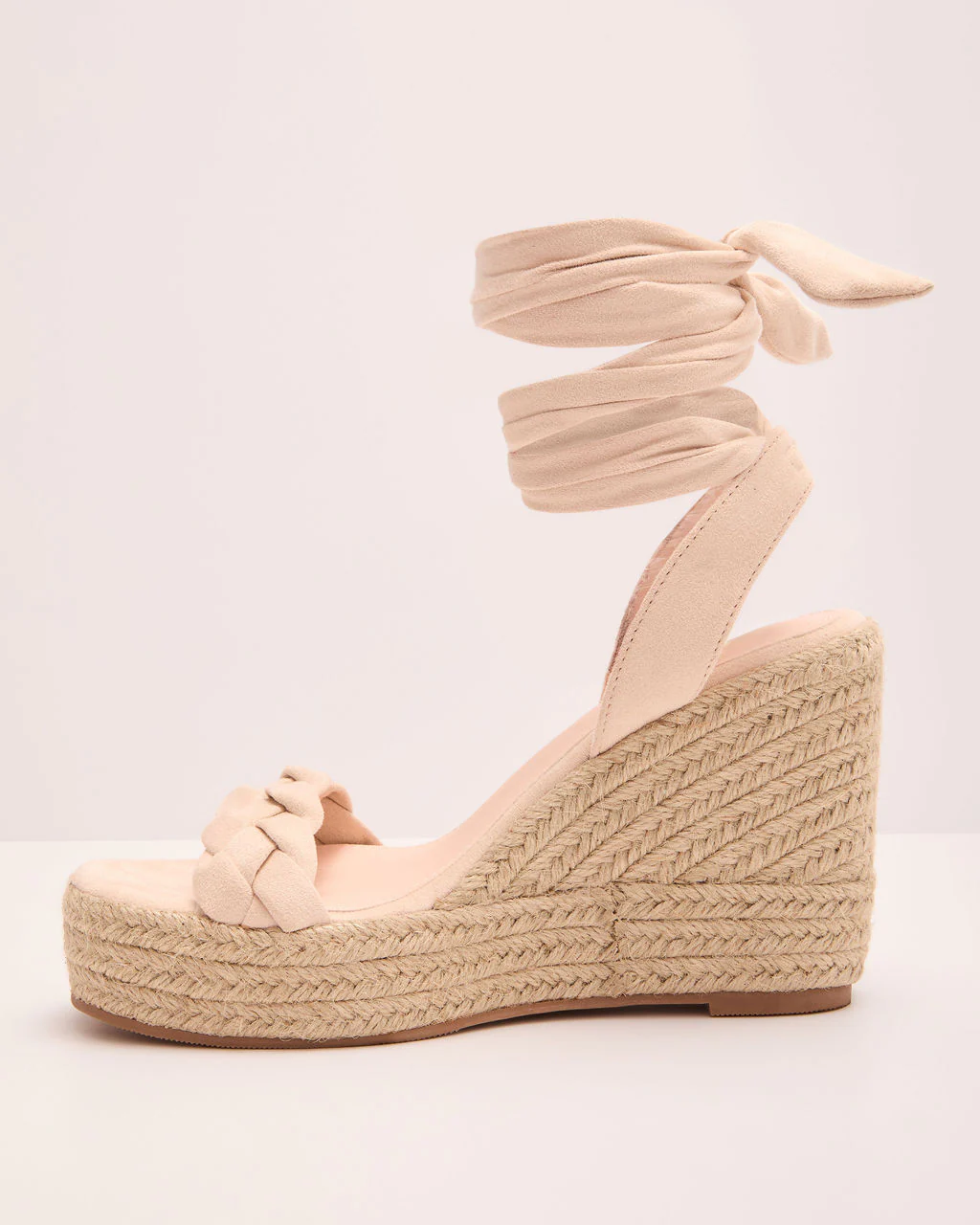 Radiant Poise Faux Suede Espadrille Wedge Sandals - Image 3