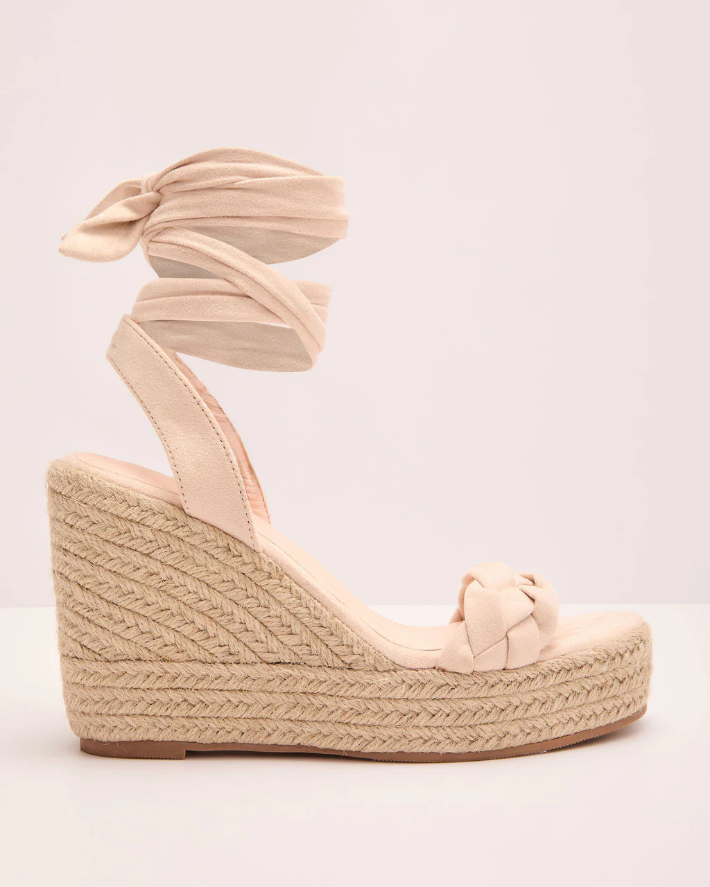 Radiant Poise Faux Suede Espadrille Wedge Sandals - Image 6