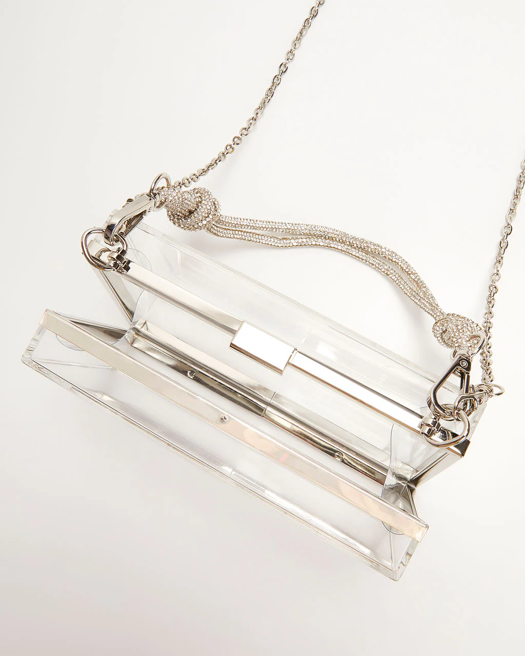 Radiate Diamante Handle Clear Clutch - Image 4