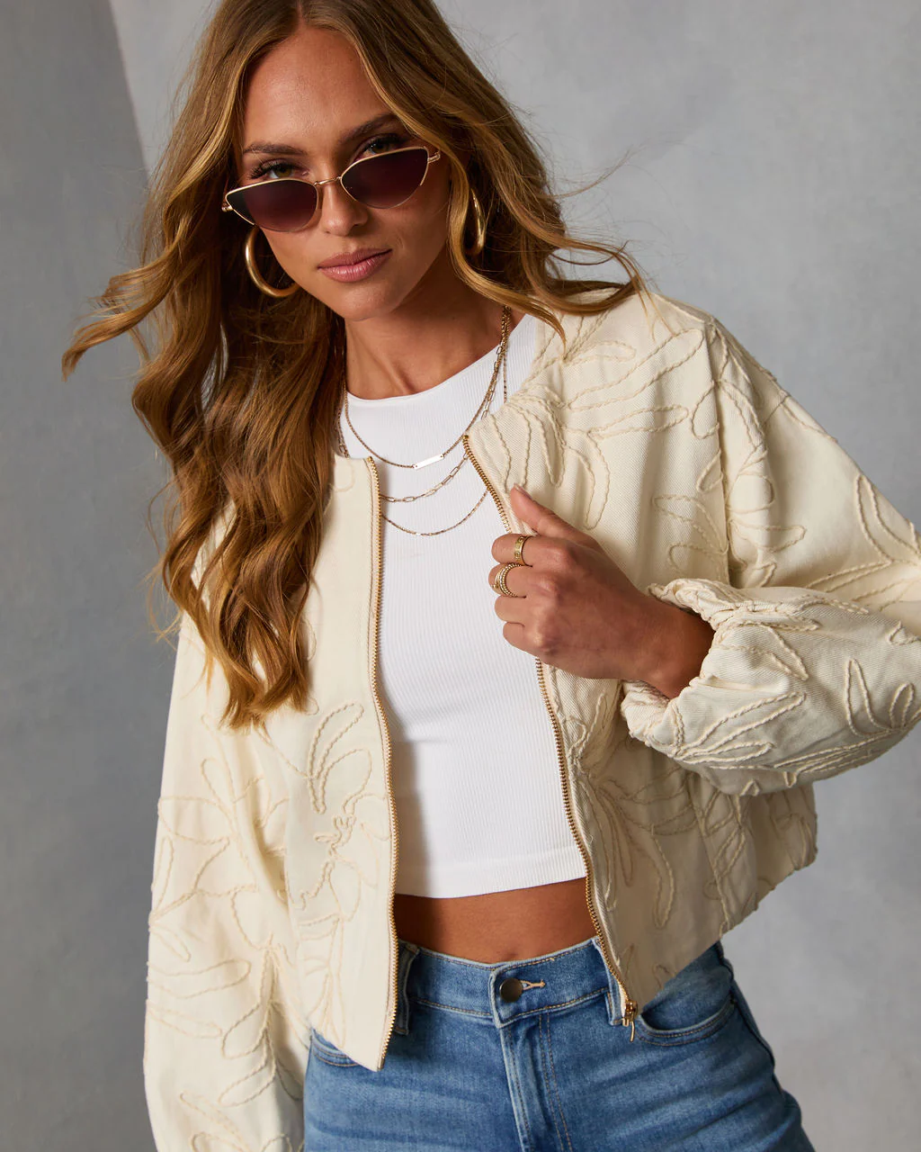 Rainah Embroidered Twill Jacket - Image 5