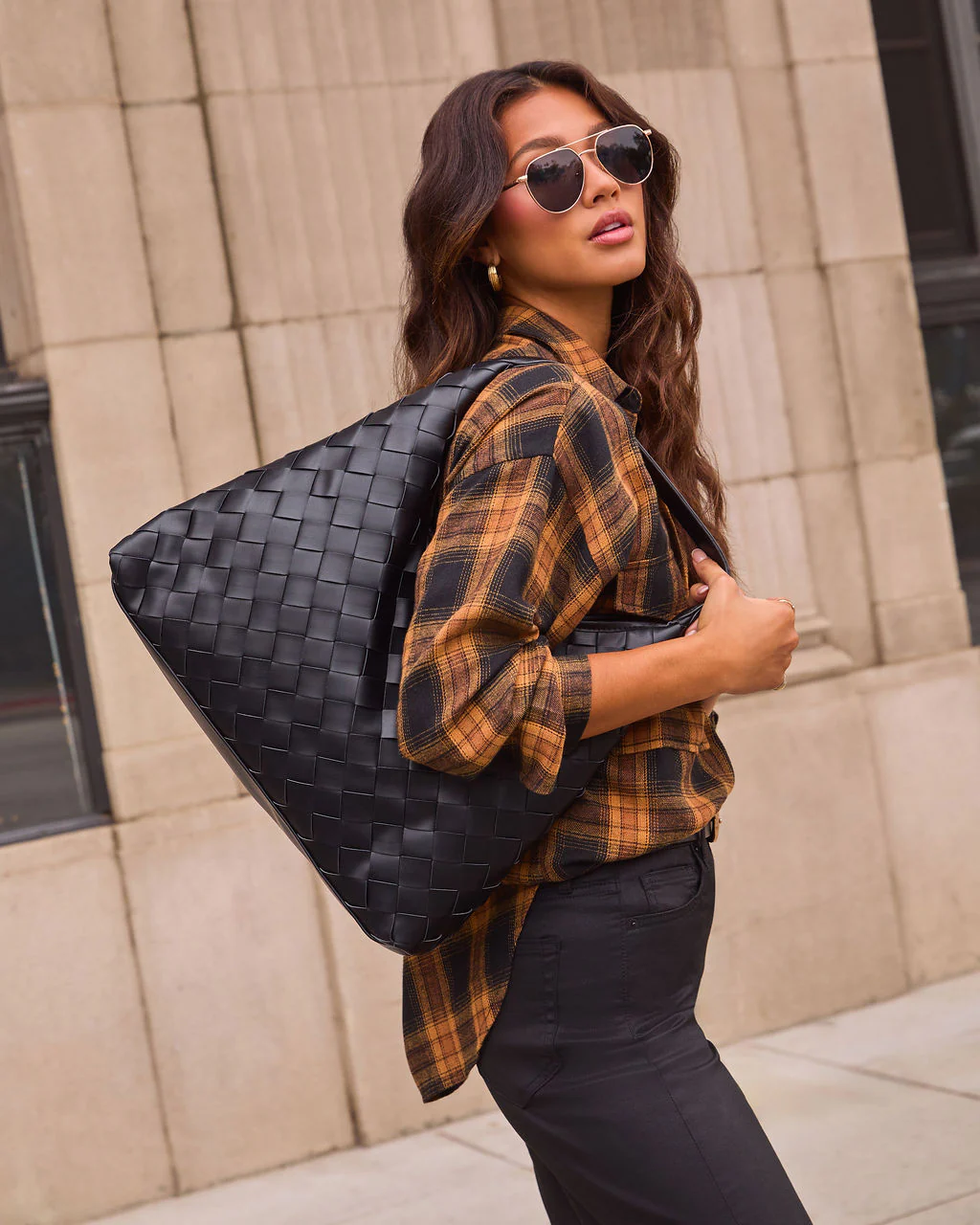 Ramina Woven Leather Shoulder Bag - Image 5