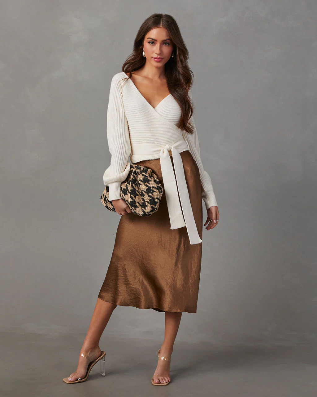 Rayna Cropped Wrap Sweater - Image 6