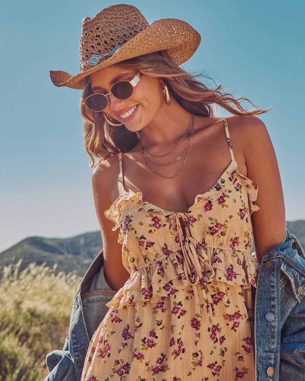 Rebel Bloom Ruffle Floral Romper - Image 6