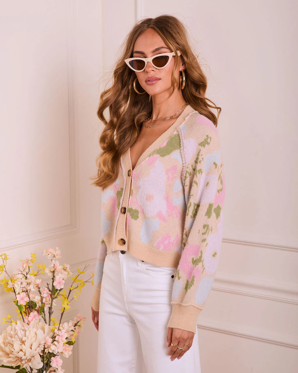 Refined Daydream Floral Knit Cardigan - Image 3