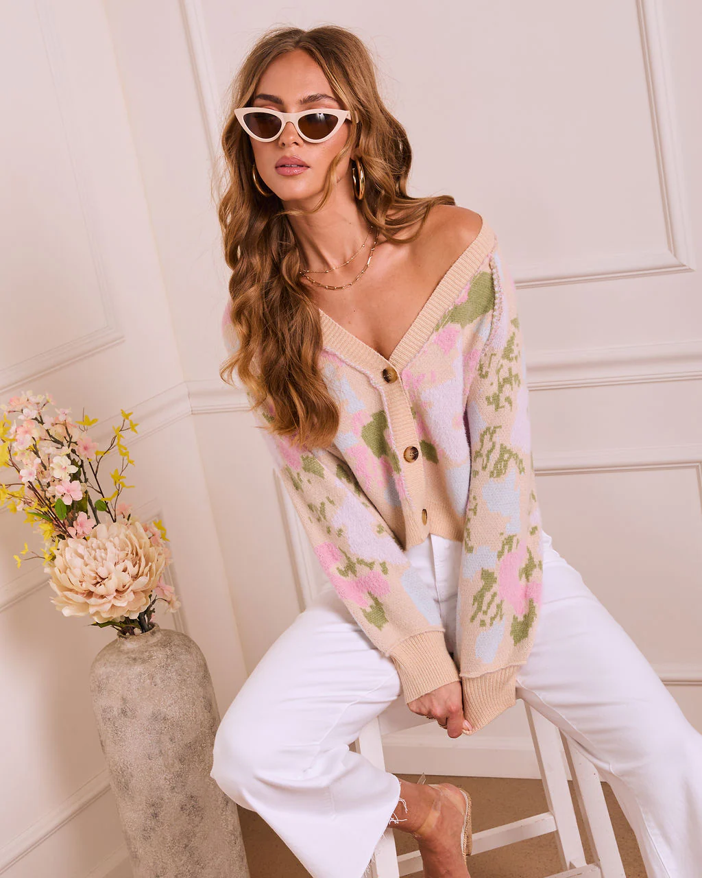 Refined Daydream Floral Knit Cardigan - Image 6