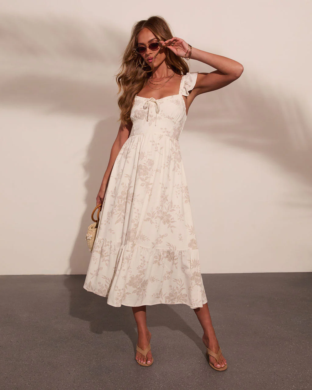 Refined Muse Floral Fit and Flare Midi Dress - Image 5