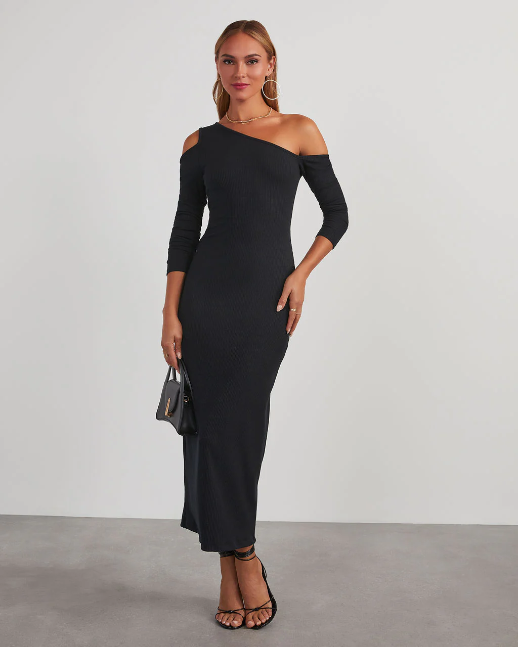 Regina Cutout One Shoulder Knit Midi Dress - Image 10