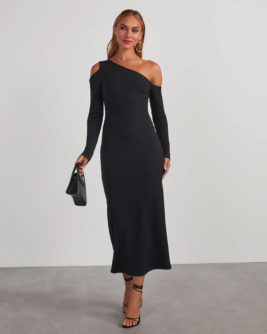 Regina Cutout One Shoulder Knit Midi Dress - Image 12
