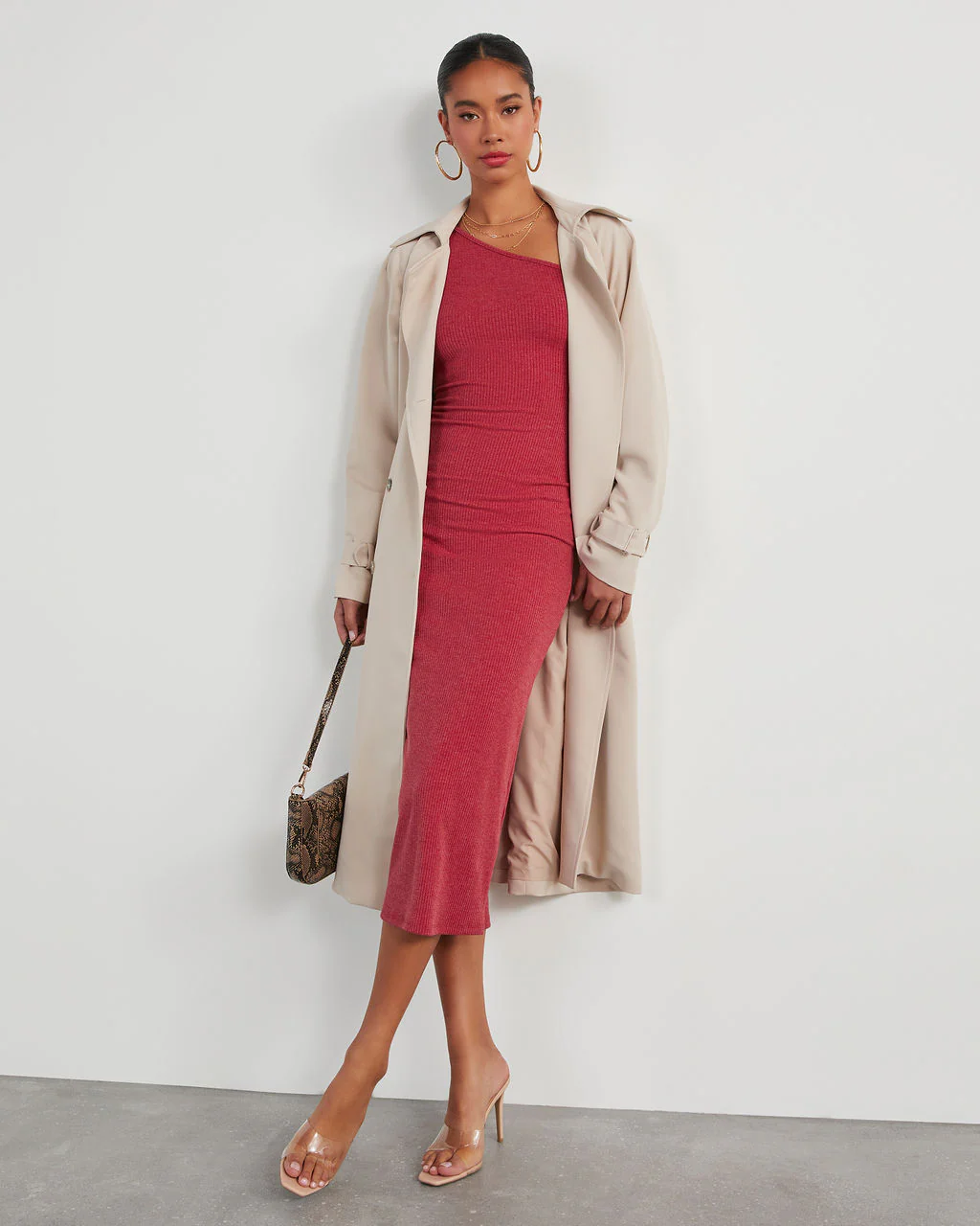 Regina Cutout One Shoulder Knit Midi Dress - Image 5