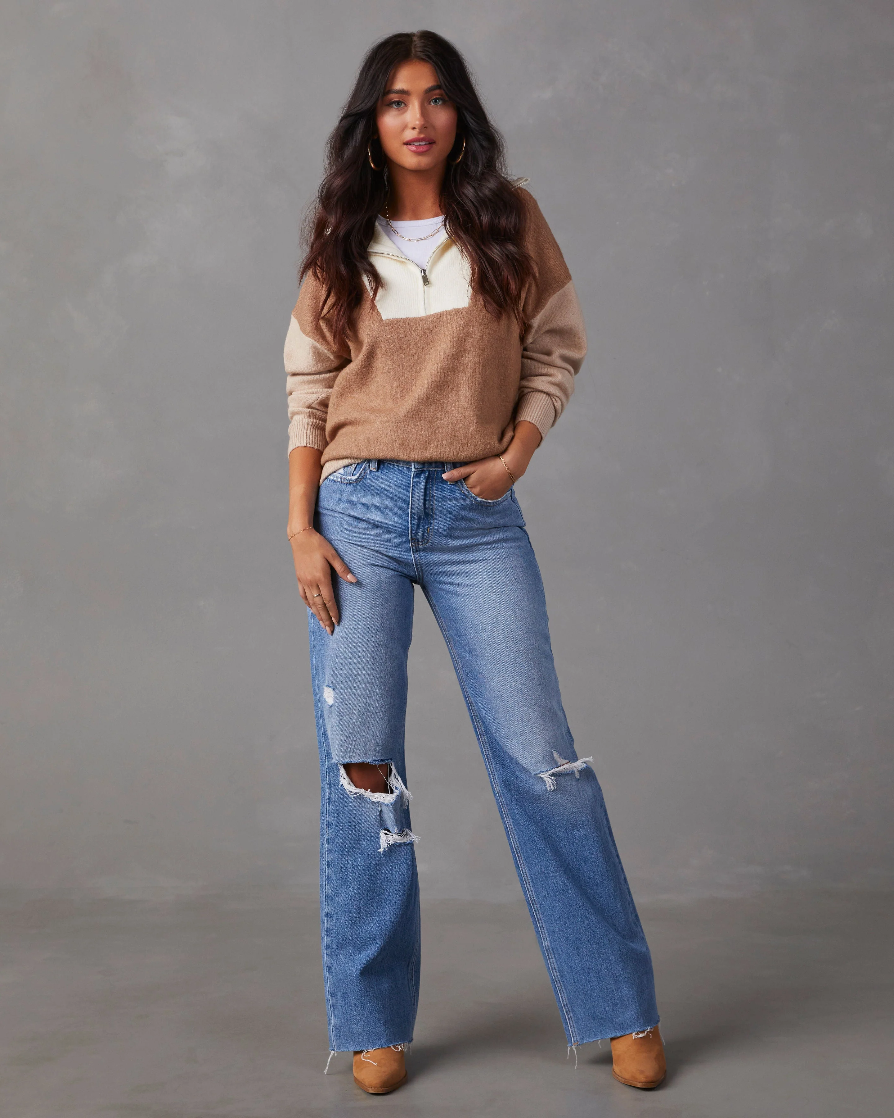 Reiss Colorblock Half Zip Sweater - Image 12